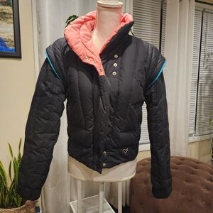 Obermeyer Women's Black Jacket with Heather Lining size 10